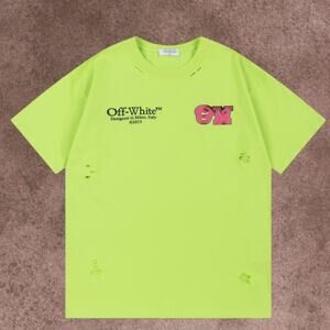 Off-white Men's Green Short Sleeve